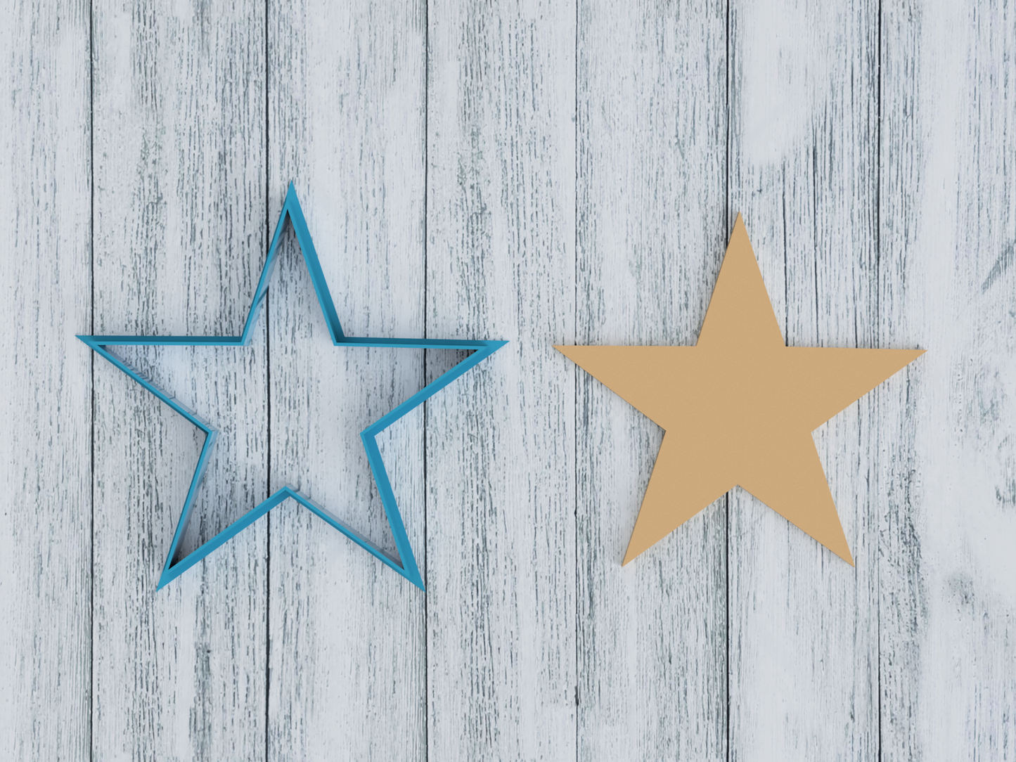 Star Outline - Cookie Cutter / Sugar Cookie / Fondant / Clay (1062)