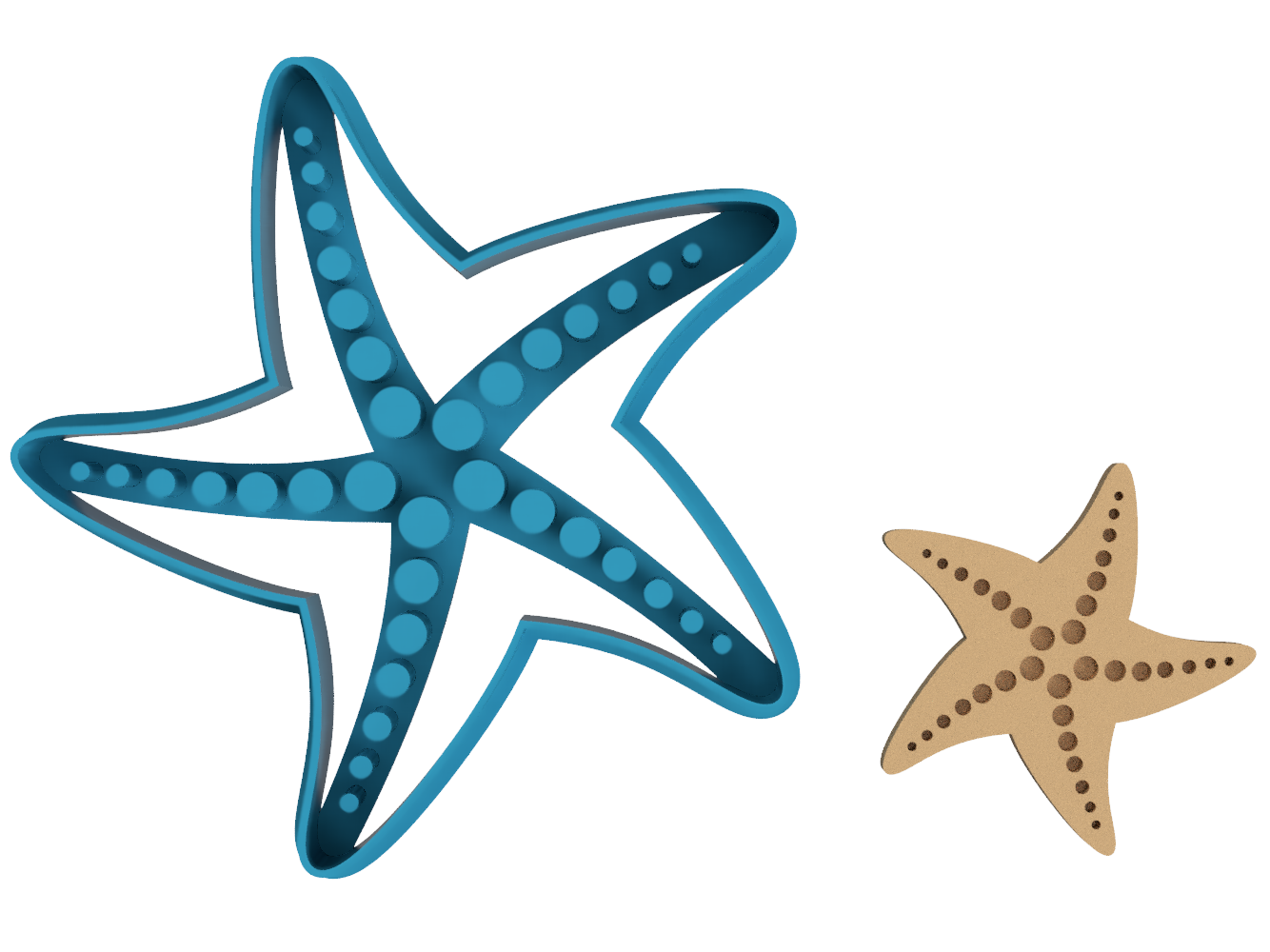 Starfish - Cookie Cutter / Sugar Cookie / Fondant / Clay (1351)