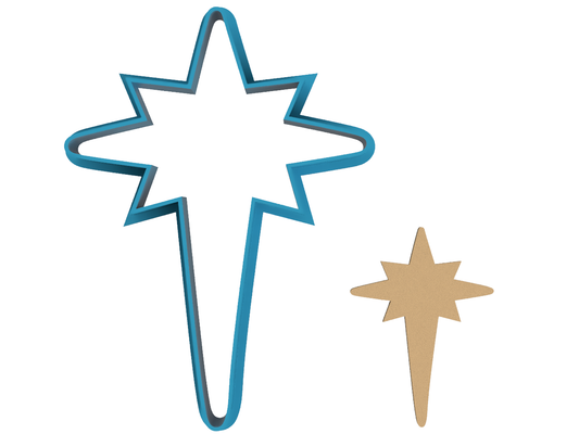 Star of Bethlehem Outline - Cookie Cutter / Sugar Cookie / Fondant / Clay (1446)