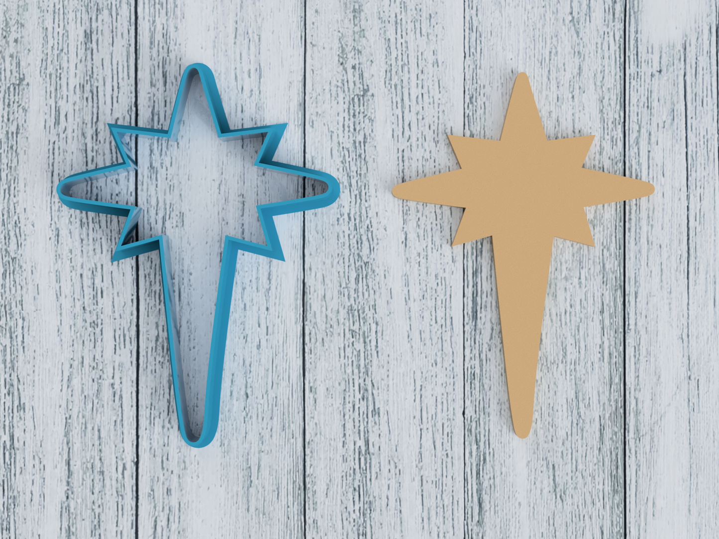 Star of Bethlehem Outline - Cookie Cutter / Sugar Cookie / Fondant / Clay (1446)
