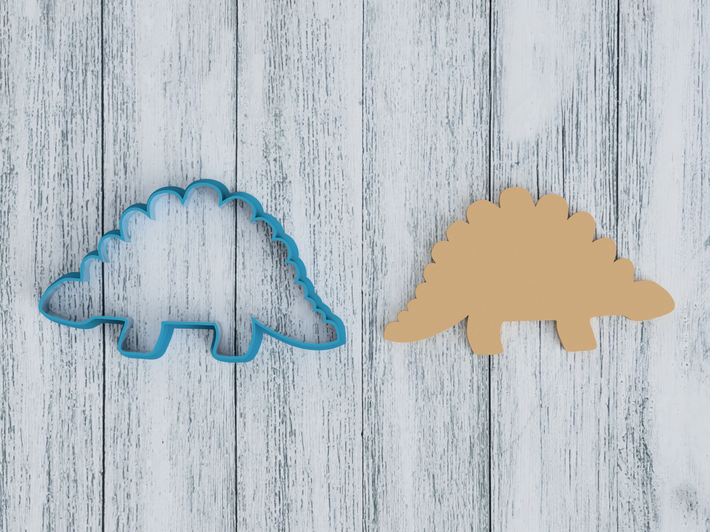 Stegosaurus Dinosaur Outline - Cookie Cutter / Sugar Cookie / Fondant / Clay (0098)