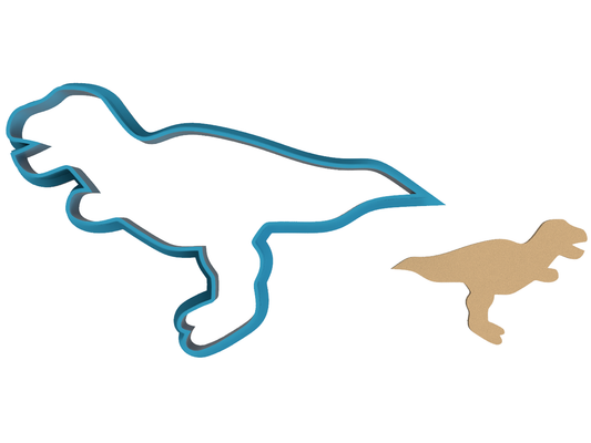 T-Rex Dinosaur Outline - Cookie Cutter / Sugar Cookie / Fondant / Clay (0097)