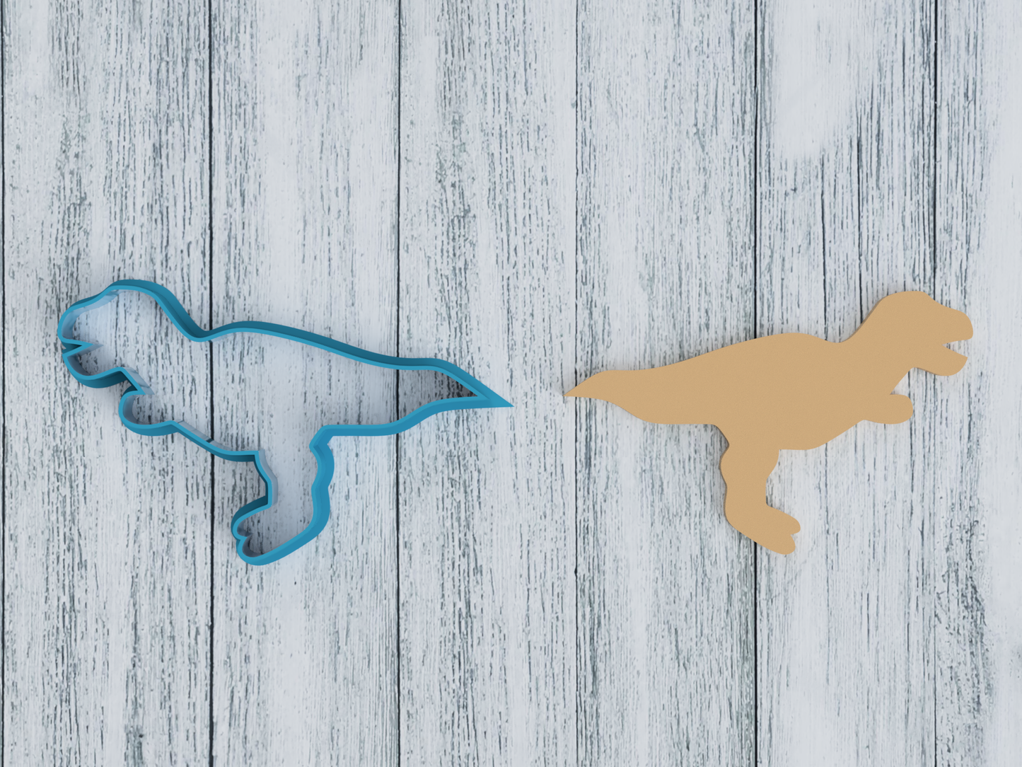T-Rex Dinosaur Outline - Cookie Cutter / Sugar Cookie / Fondant / Clay (0097)