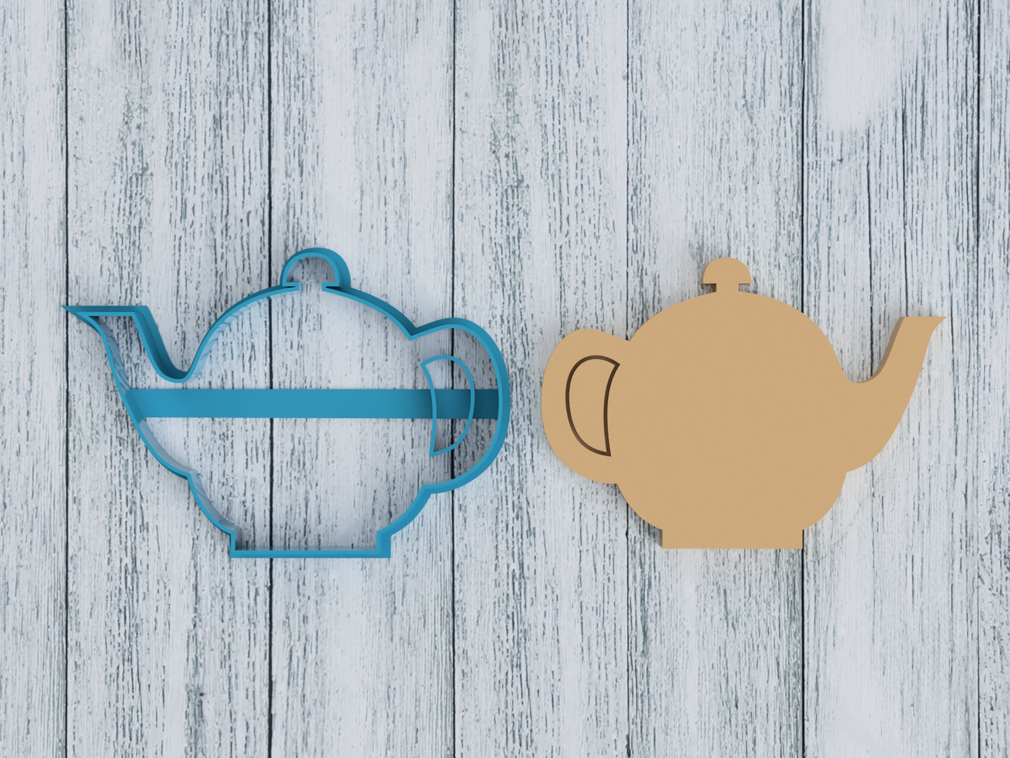 Teapot Outline - Cookie Cutter / Sugar Cookie / Fondant / Clay (1280)