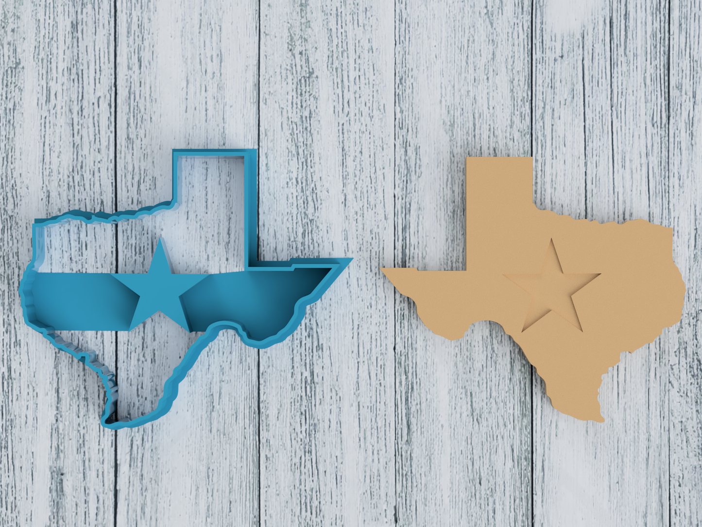 Texas with Lone Star - Cookie Cutter / Sugar Cookie / Fondant / Clay (0031)