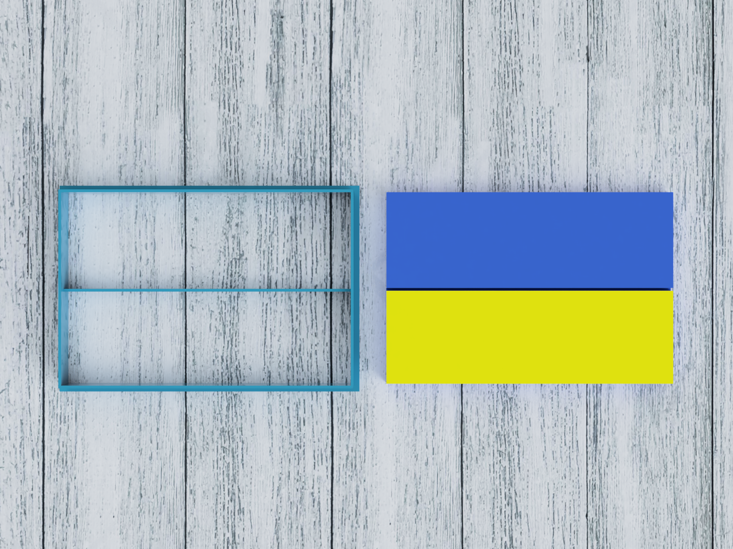 Ukraine Flag  - Cookie Cutter / Sugar Cookie / Fondant / Clay (1022)