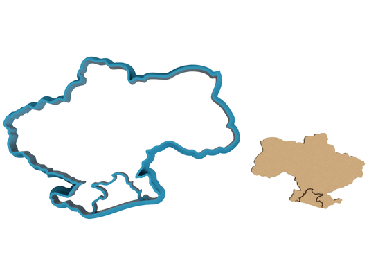 Ukraine Outline - Cookie Cutter / Sugar Cookie / Fondant / Clay (1021)