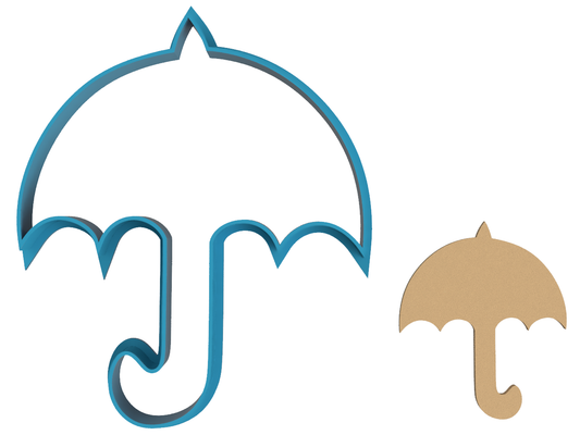 Umbrella Outline - Cookie Cutter / Sugar Cookie / Fondant / Clay (1411)
