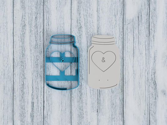 Un-personalized Mason Jar Cookie Cutter / Sugar Cookie / Fondant / Clay (1202)