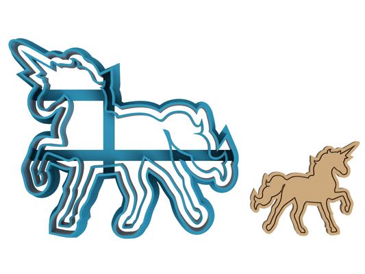 Unicorn Outline - Cookie Cutter / Sugar Cookie / Fondant / Clay (1415)