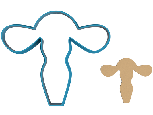 Uterus Outline - Cookie Cutter / Sugar Cookie / Fondant / Clay (1283)