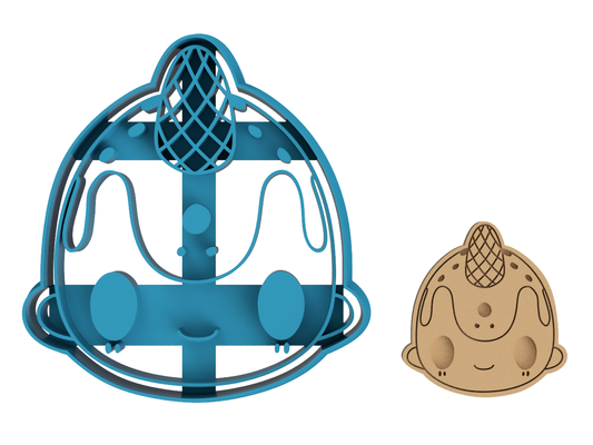 Vanilla Berry Nomwhal Face - Tasty Peach Studios - Cookie Cutter / Sugar Cookie / Fondant / Clay (1.13)