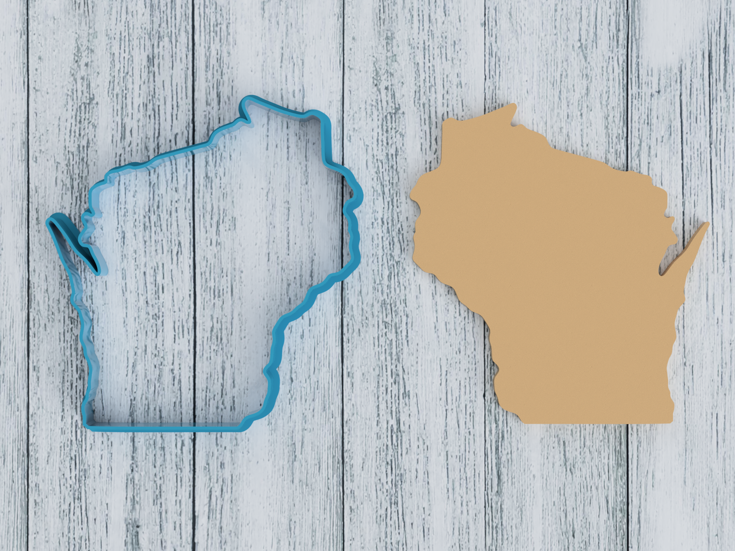 Wisconsin State Outline - Cookie Cutter / Sugar Cookie / Fondant / Clay (1106)