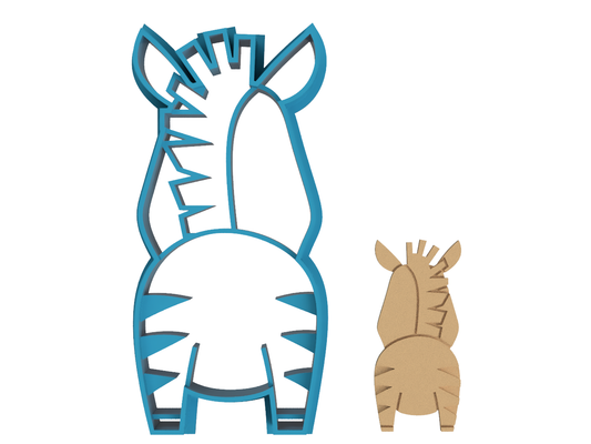 Zebra Butt - Cookie Cutter / Sugar Cookie / Fondant / Clay (0160)